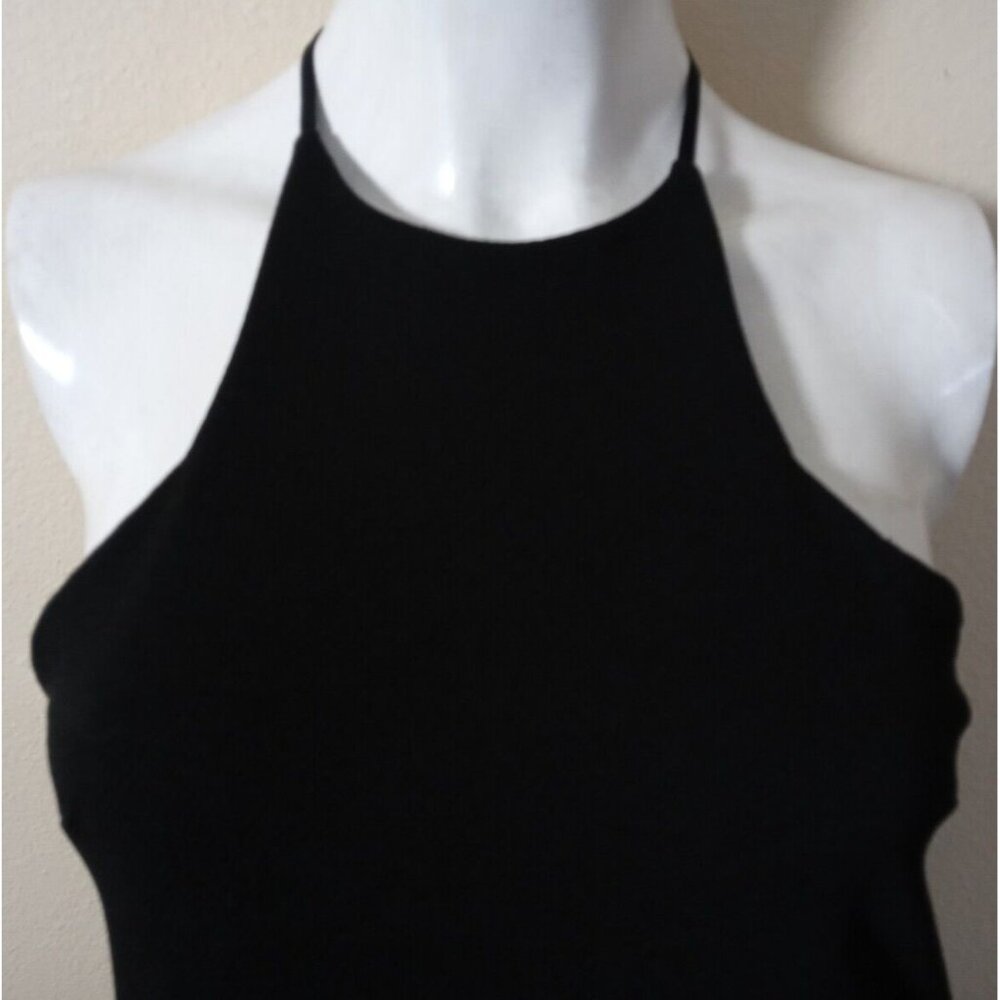 Silence+Noise Size XS Black Sleeveless Mini Lined Dress zippers. - Picture 2 of 9